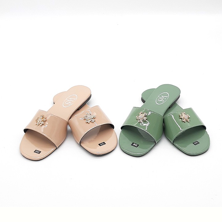 Dép lê bệt nữ quai ngang khoá hoa đơn giản xinh xắn thời trang cao cấp VYS TA6221 (Nhiều màu)