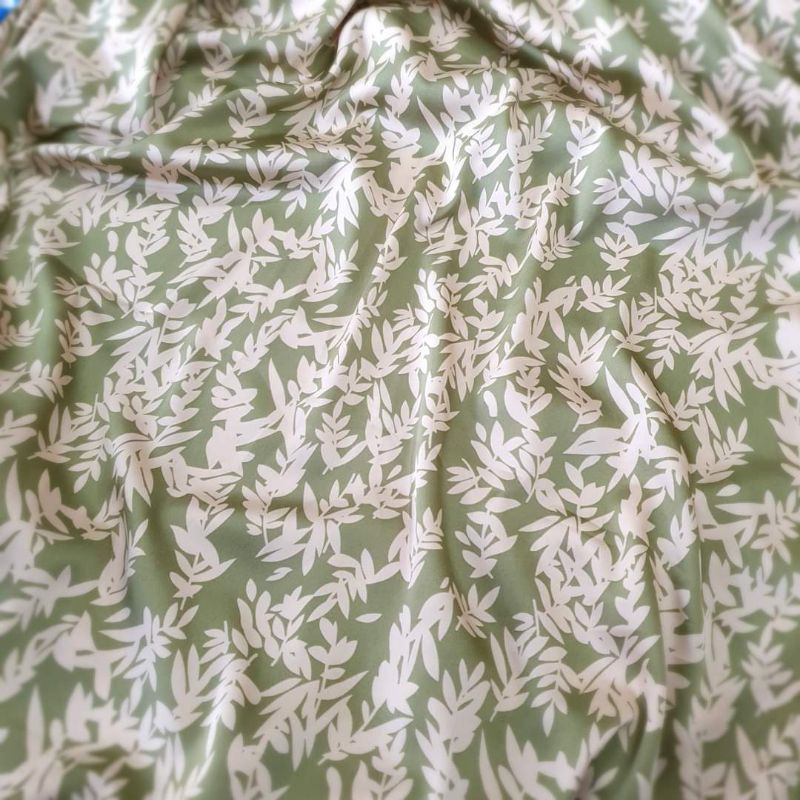 Vải lụa satin lá