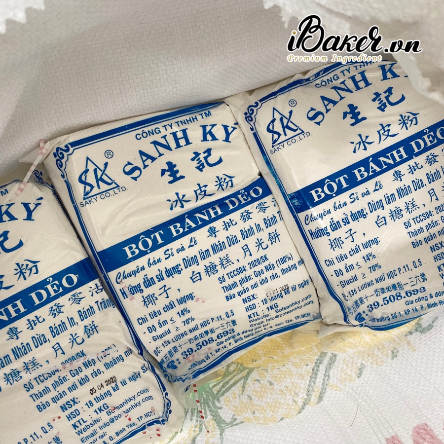 Bột bánh dẻo Sanh Ký - Loại thường/ Làm nhân bánh trung thu, bánh in
