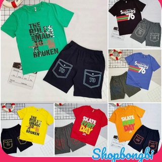 Bộ Bé Trai Tay Ngắn Size Đại cồ 40-60kg chất cotton co dãn