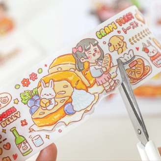 Băng keo Washi tape chủ đề cuộc sống dễ thương trang trí sổ tay dải 98cm | BSW126