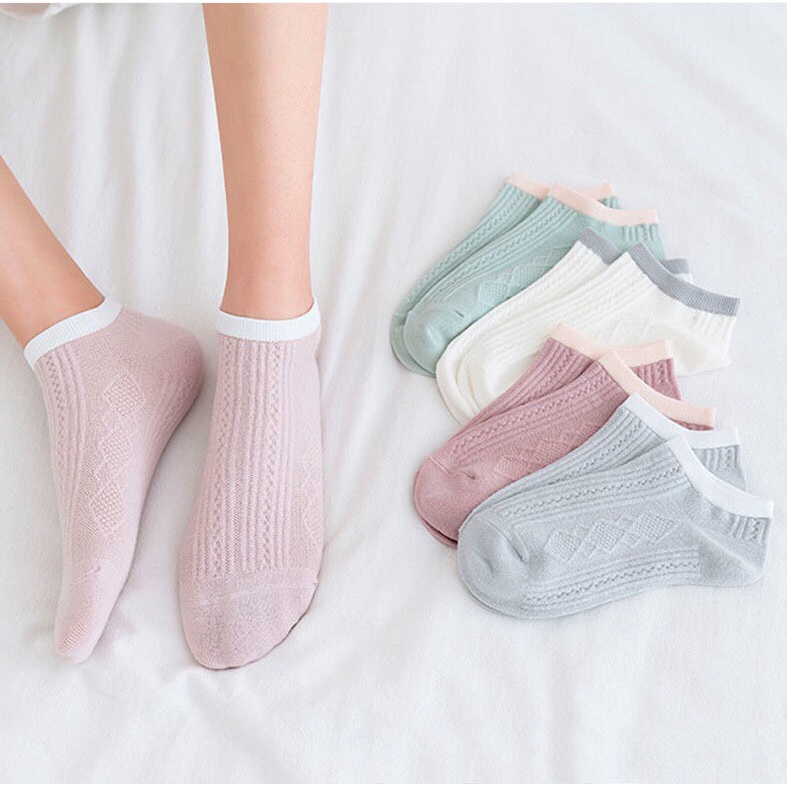 Tất cổ thấp phong cách hàn quốc nhiều màu