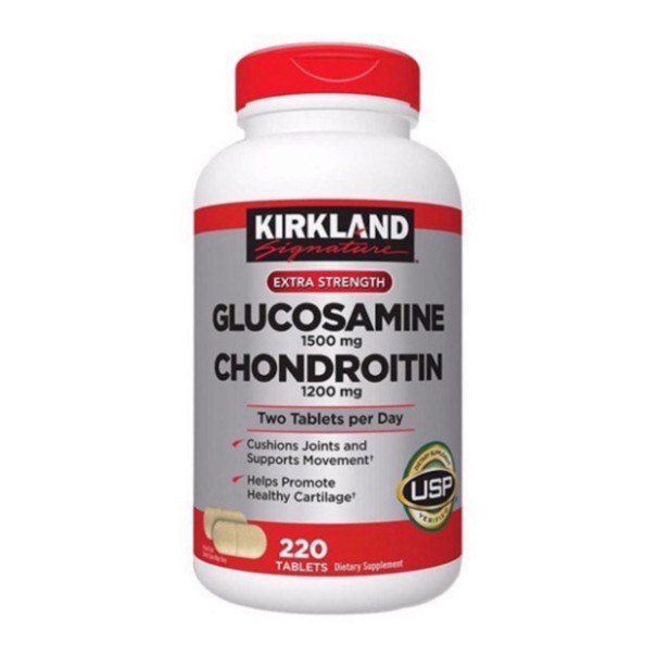 SALE KHÔ MÁU Viên uống bổ xương khớp Glucosamine 1500mg & chondroitin 1200mg 220 viên - Kirkland Mỹ SALE KHÔ MÁU