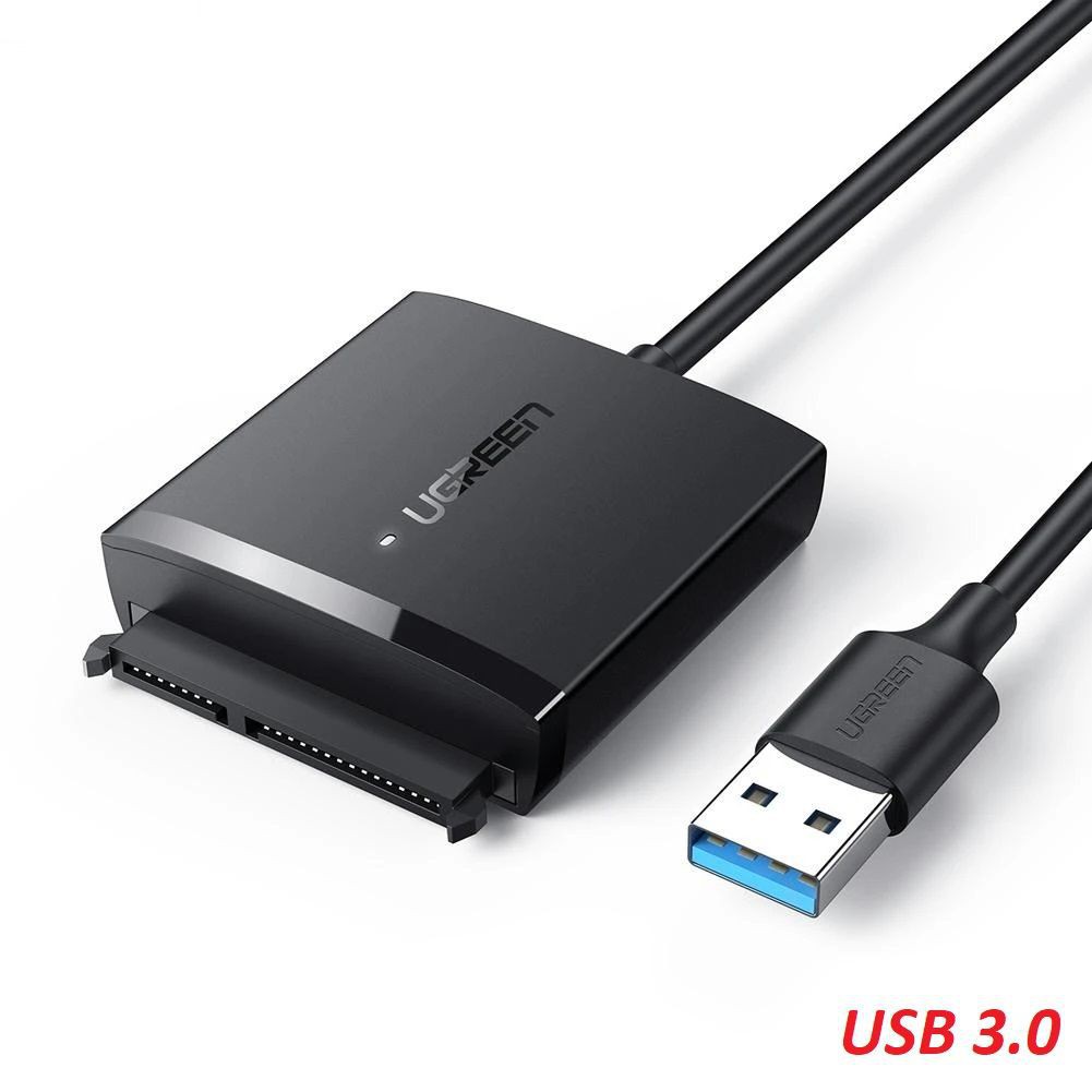Cáp chuyển USB 3.0 to SATA Chính Hãng Ugreen CM257 hỗ trợ đọc ổ HDD/SSD,2.5”/3.5”