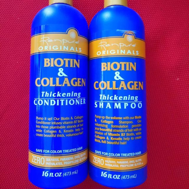 SET GỘI&XẢ TÓC BIOTIN & COLLAGEN MÀU XANH CỦA MỸ