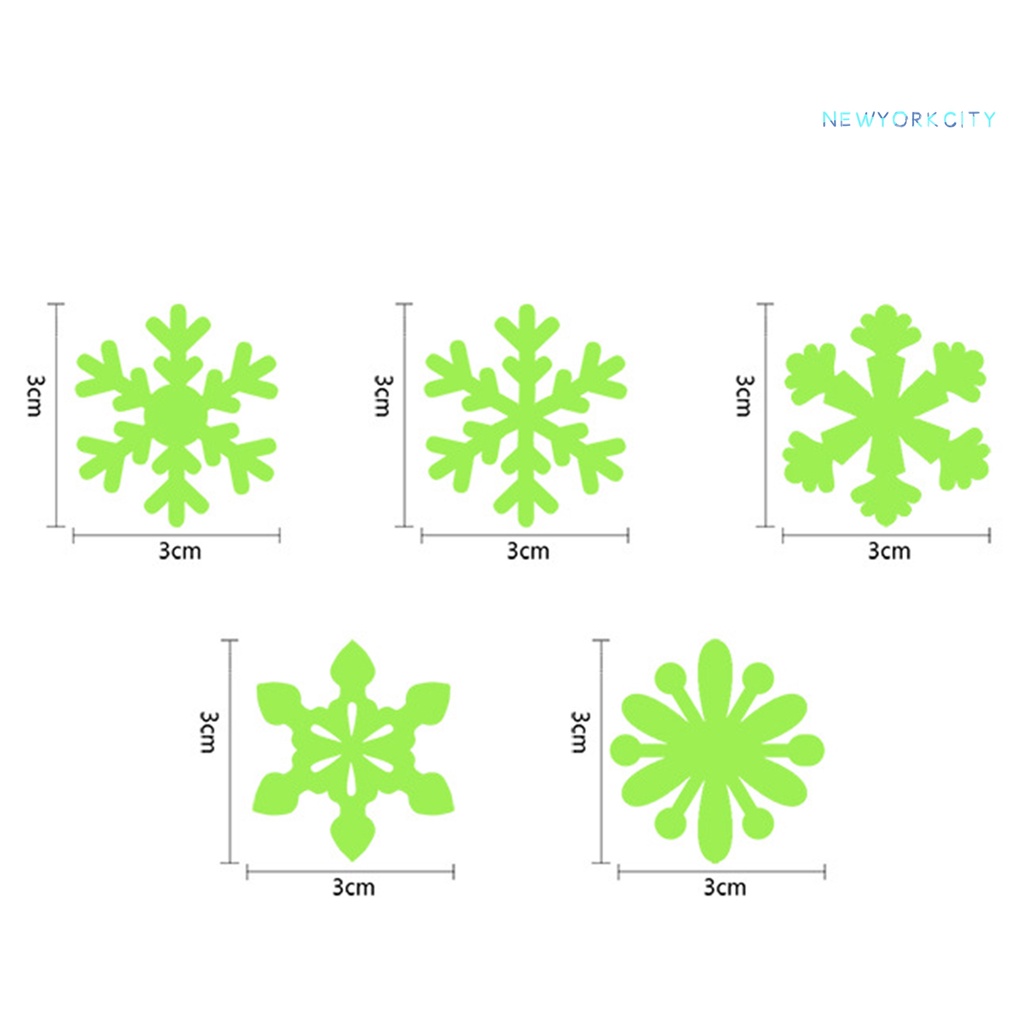 1 Bộ Miếng Dán Tường Dạ Quang Bằng PP Hình Bông Tuyết Giáng Sinh Bắt Mắt Dễ Tháo Gỡ Dùng Trang Trí Nhà Cửa