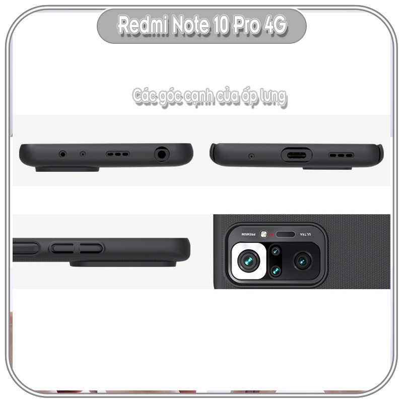 Ốp lưng cho Xiaomi Redmi Note 10 Pro 4G Frosted Shield nhựa PC cứng Nillkin , Vân nhám , chống vân tay - HÀNG NHẬP KHẨU