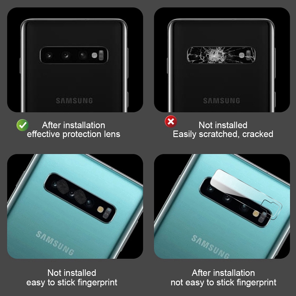 Kính cường lực bảo vệ camera cho Samsung Galaxy S10 Plus S10e S10+ A70 A50 A30 A20 A10 M30 M20 M10 S9 S8