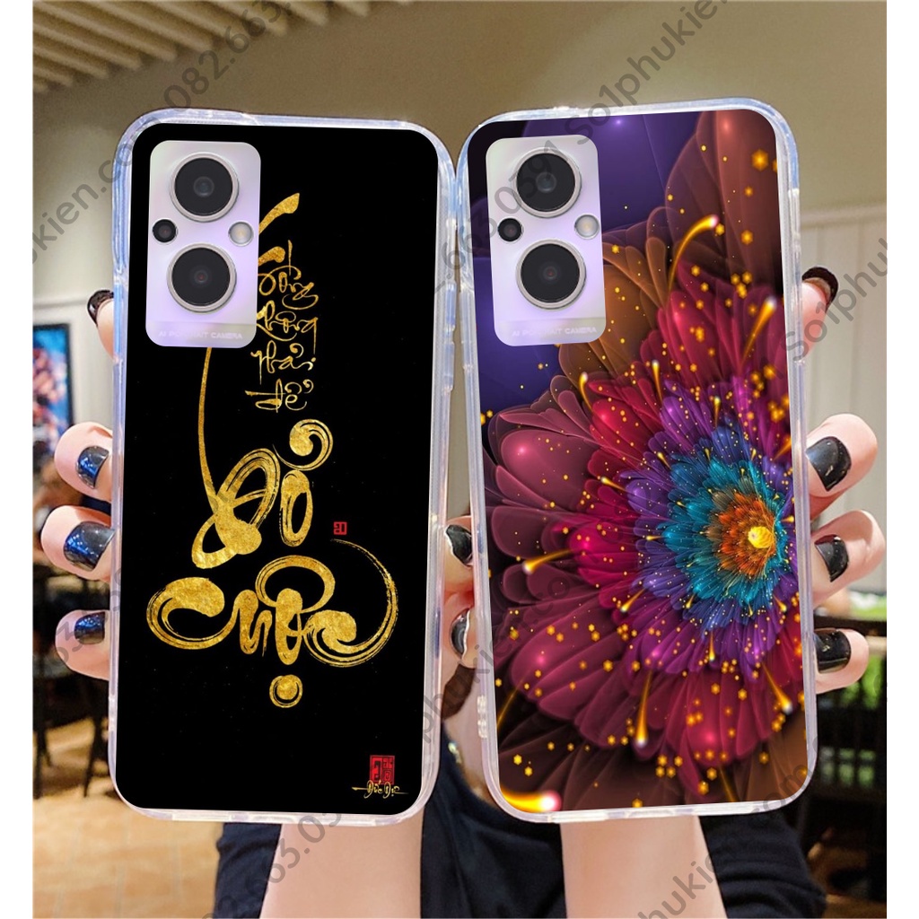 Ốp lưng Oppo Reno 7z 5G / Reno 7 4G / Reno 7 5G / Reno 8 4G/ 8Z 5G dẻo in hình thư pháp, nhiều mẫu đẹp, sang trọng