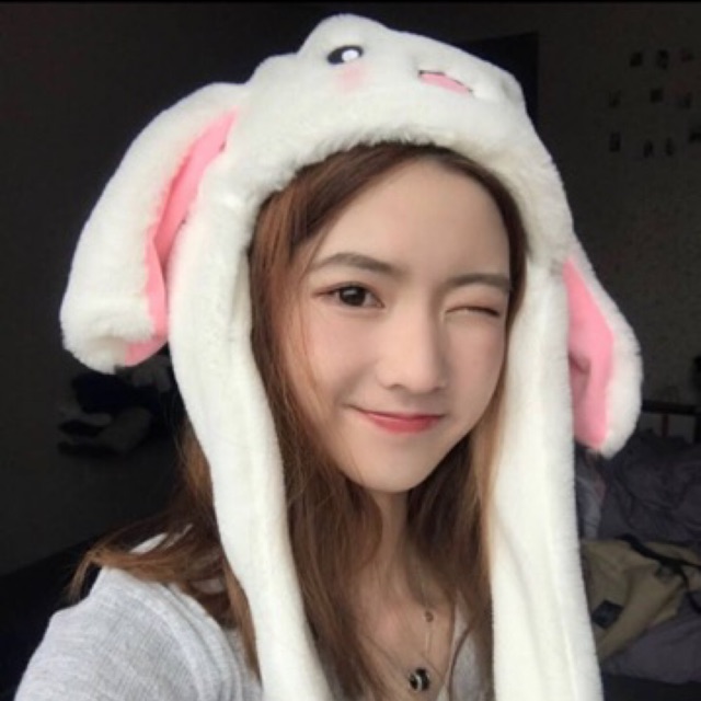 Mũ tai thỏ giật siêu kute