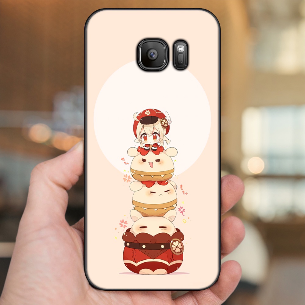 Ốp lưng Samsung S6, S6 Edge, S6 Edge Plus, S7, S7 Edge viền đen in hình Klee Genshin Impact
