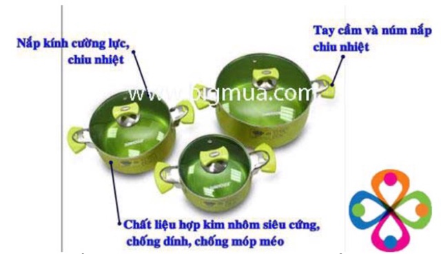 [Nhập HOME100K12 giảm 10% tối đa 100k đơn từ 0K duy nhất ngày 7/12 Bộ nồi Sunhouse sh883