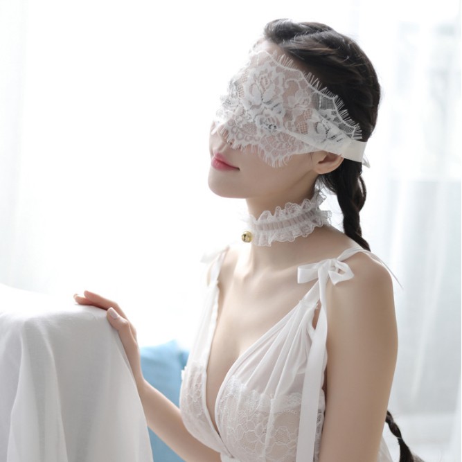 [Che tên] Mặt nạ ren nửa mặt hóa trang halloween - Chọn màu