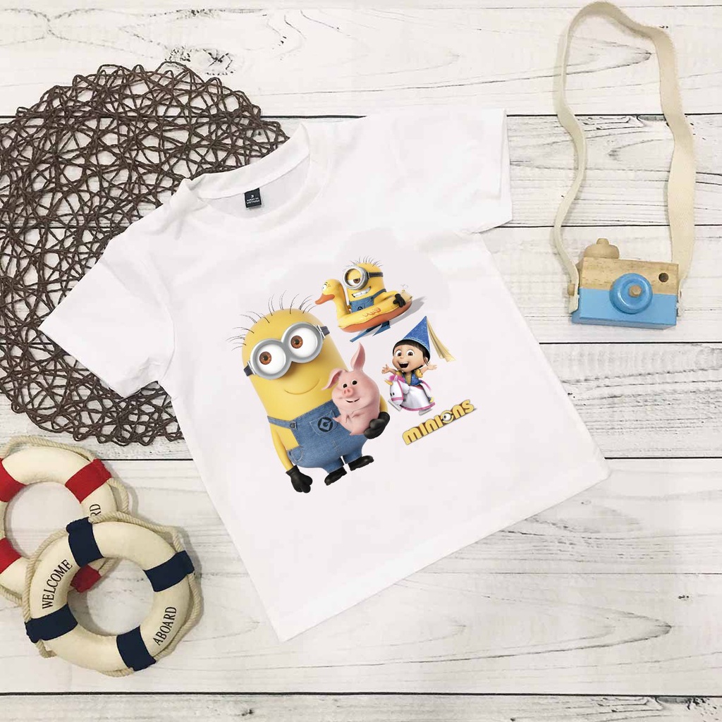 Áo thun in hình Minion cho bé giá rẻ vải đẹp