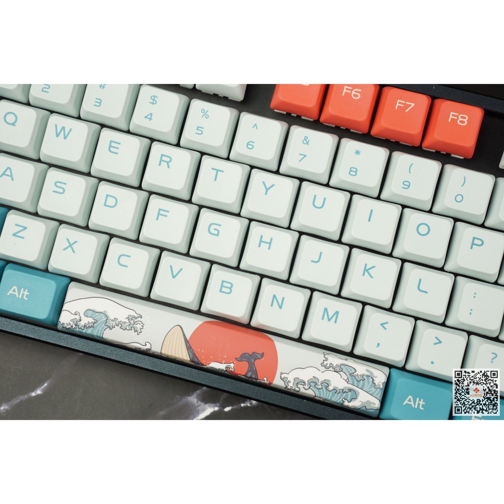 Keycap CORAL SEA - profile XDA - keycap PBT - Dyesub - 117 nút cho bàn phím cơ (Filco, Leopold, IKBC, Edra, keychron)