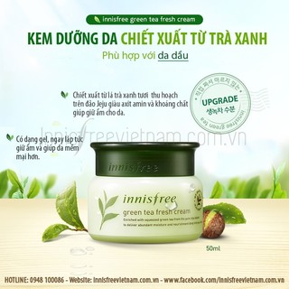 Kem dưỡng trà xanh Green Tea Fresh Cream Innisfree