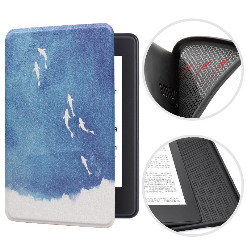 [PPW5] Bao da Cover bảo vệ cho Kindle Paperwhite 5 - Họa tiết sống động, ốp sau TPU