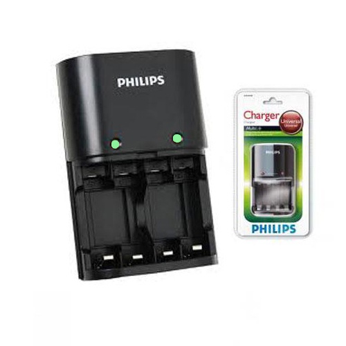 Box sạc Philips SCB1405NB cho pin AA và AAA - Phiên bản thị trường KOREA (đen) - Nhất Tín Computer