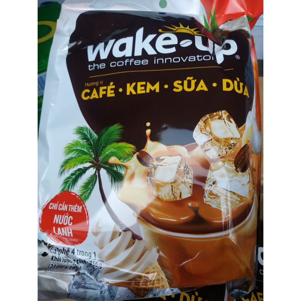 Cà phê kem sữa dừa Wake Up 456g