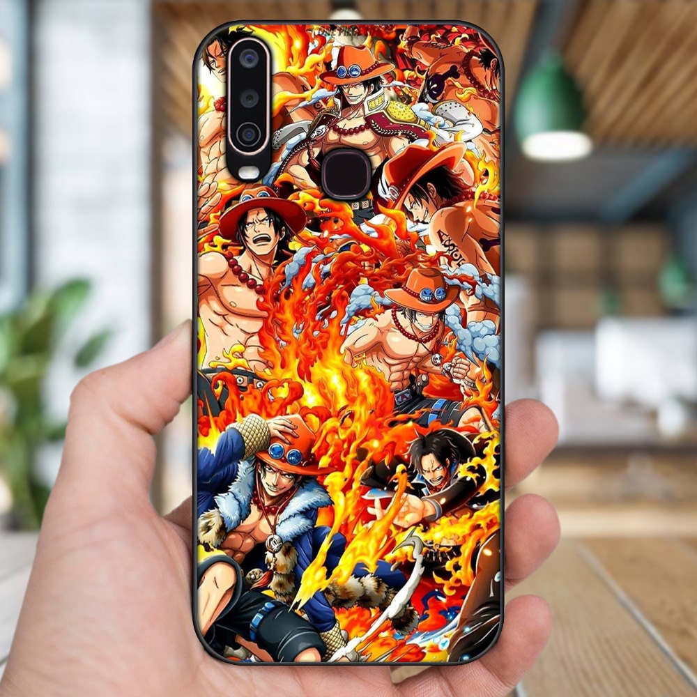 Ốp lưng Vivo Y12, Y15, Y17, U10 viền đen in hình Ace One Piece