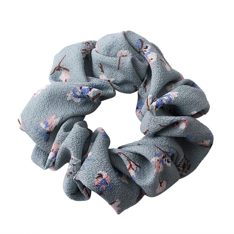 Đồ cột tóc vải chiffon họa tiết hoa xinh xắn C164A