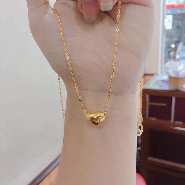 RẺ VÔ ĐỊCH!!! DÂY CHUYỀN TIM VÀNG NON THÁI LAN MẠ VÀNG 18k