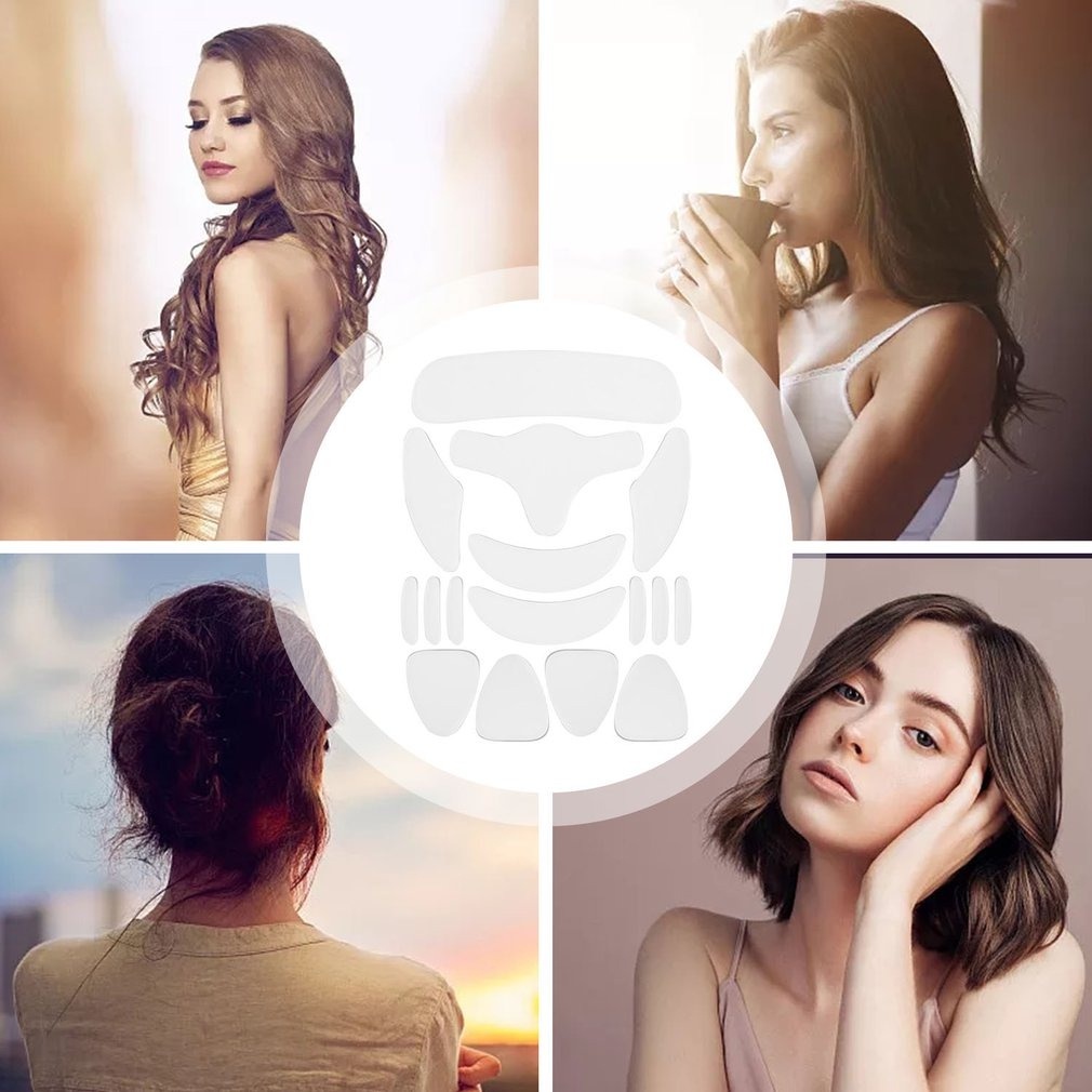 Bộ 11 Miếng Dán Silicone Chống Nếp Nhăn Chống Lão Hóa Nâng Cơ Tái Sử Dụng Tiện Lợi
