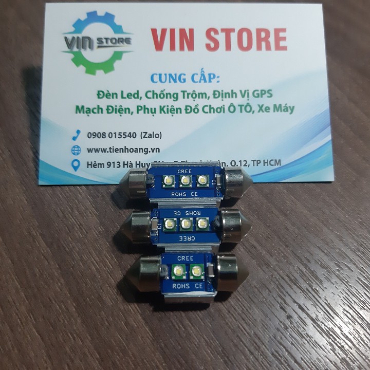 [Vin Store] - Đèn LED Trần Ô Tô Xe Hơi Cao Cấp Chip CREE dùng cho nội thất và biển số