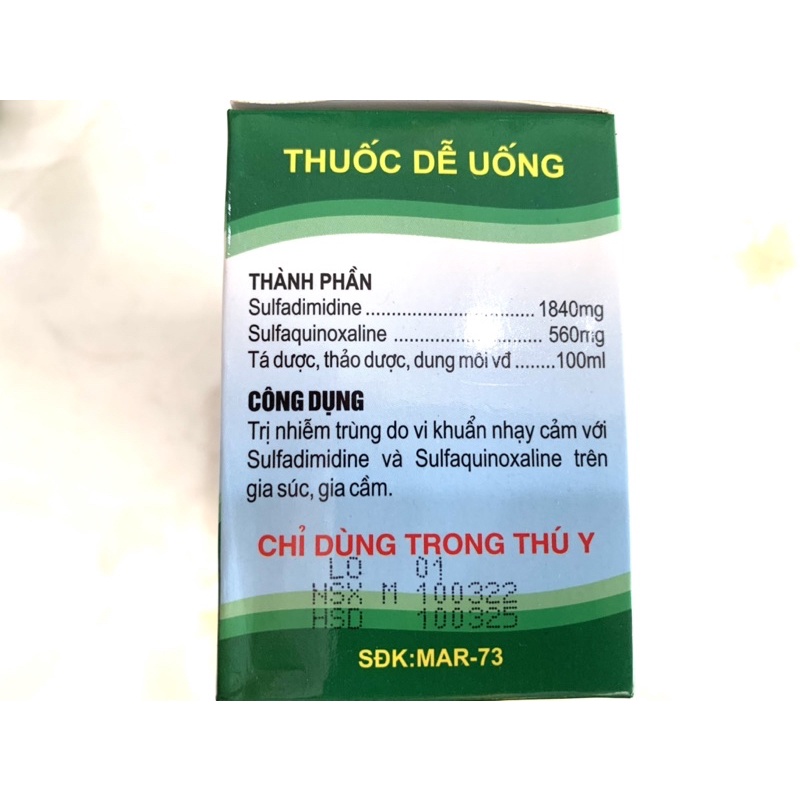5 Lọ Nanocoli 10 ml dùng cho gà đá thú cảnh chướng diều khô chân, xả cánh, phân có máu.