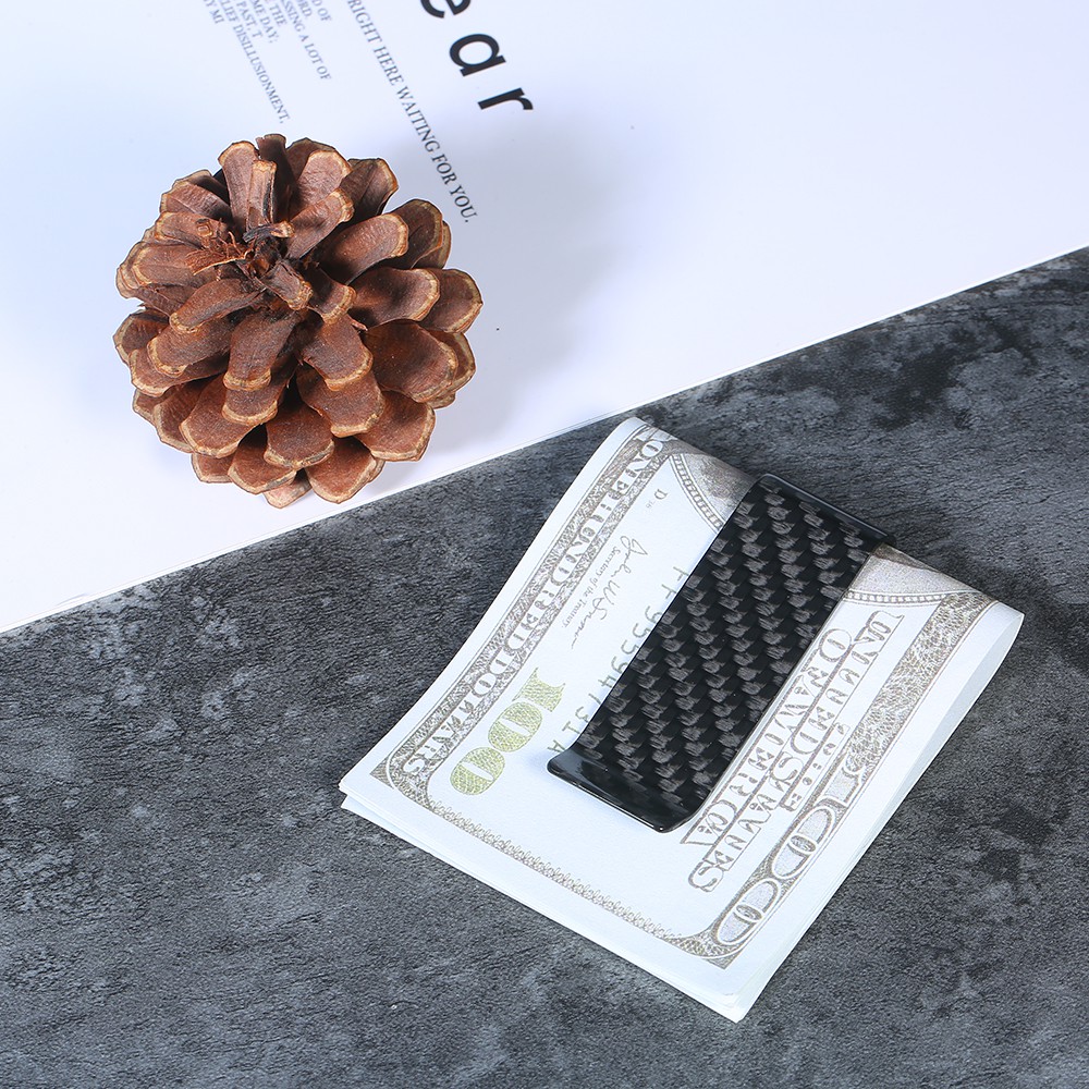 Kẹp giữ tiền bằng sợi carbon kiểu dáng cổ điển tiện dụng