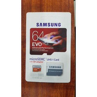Thẻ nhớ Micro SD Samsung Evo plus 64GB (Kèm Adapter)