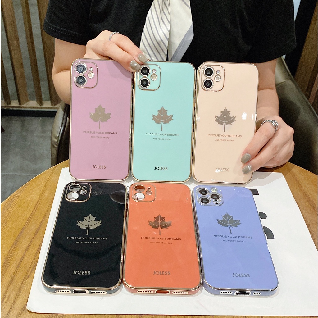 Ốp điện thoại tpu dẻo họa tiết lá phong cho vivo y12s y20 y20i y20s y11 y12 y15 y17 y19 y85 v9 v15 y91c y93 y95 s1