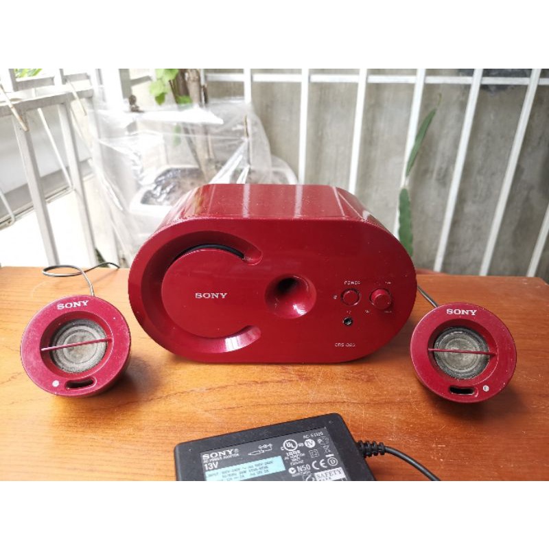 Loa 2.1 SONY SRS-D25 đỏ đẹp nghe hay, hình thức như ảnh, âm thanh rất hay.