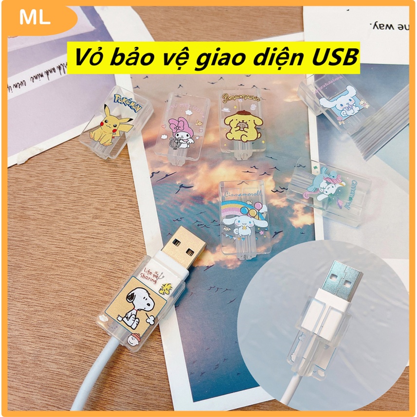 Ốp Bảo Vệ Dây Cáp Sạc USB Chống Đứt Chất Lượng Cao Cho Apple