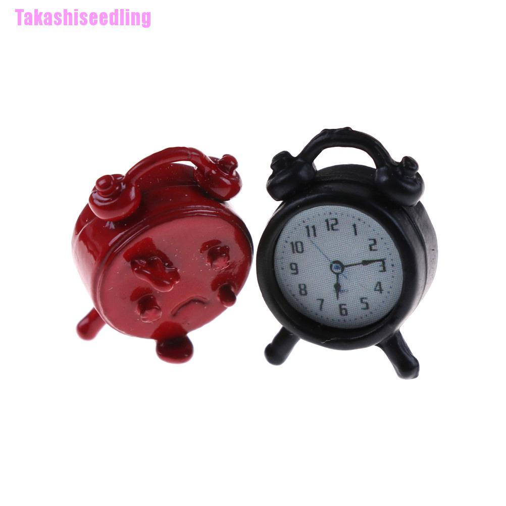 Đồng Hồ Báo Thức Bằng Kim Loại Tỉ Lệ 1 / 12 Trang Trí Nhà Búp