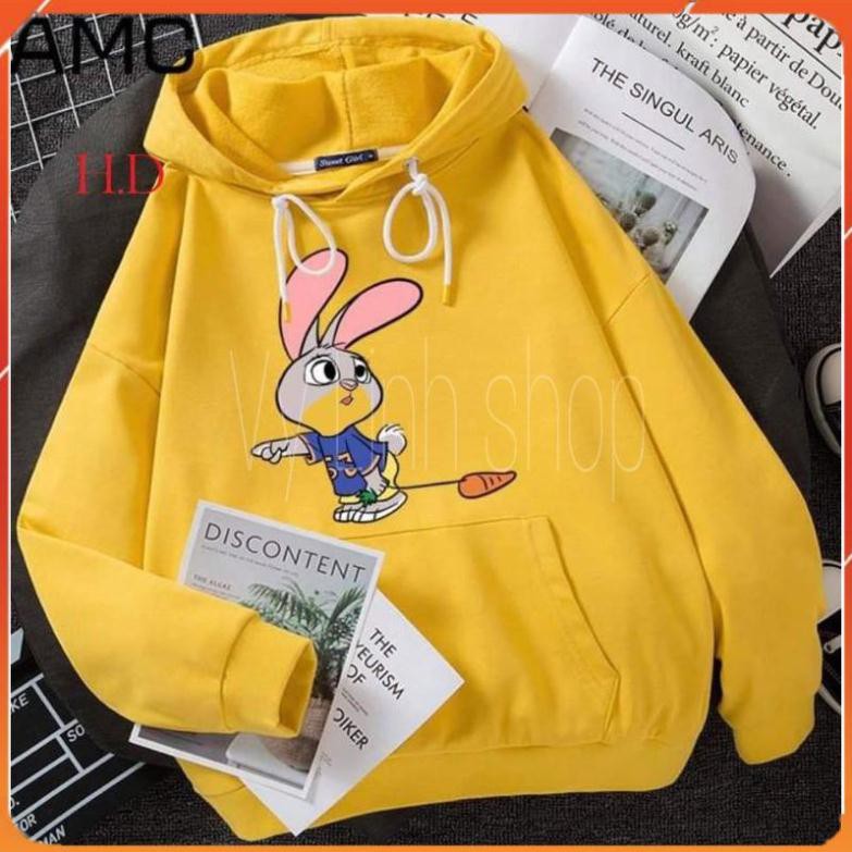 Áo hoodie nữ ♥FREESHIP♥áo nỉ bông thỏ màu  xanh | BigBuy360 - bigbuy360.vn