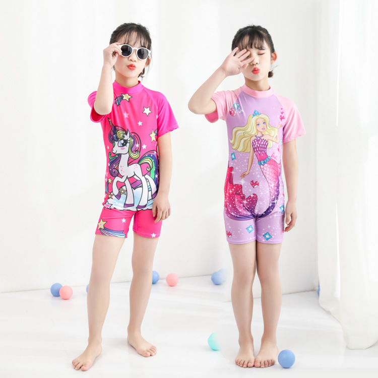 Bộ Đồ Bơi In Hình Ngựa Một Sừng Dễ Thương Cho Bé