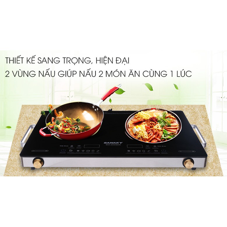 Bếp hồng ngoại đôi Sanaky SNK-203HGNW