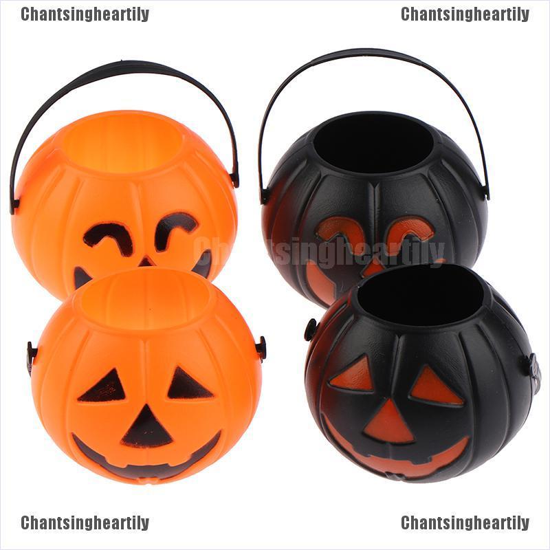 Xô Nhựa Hình Bí Ngô Trang Trí Halloween