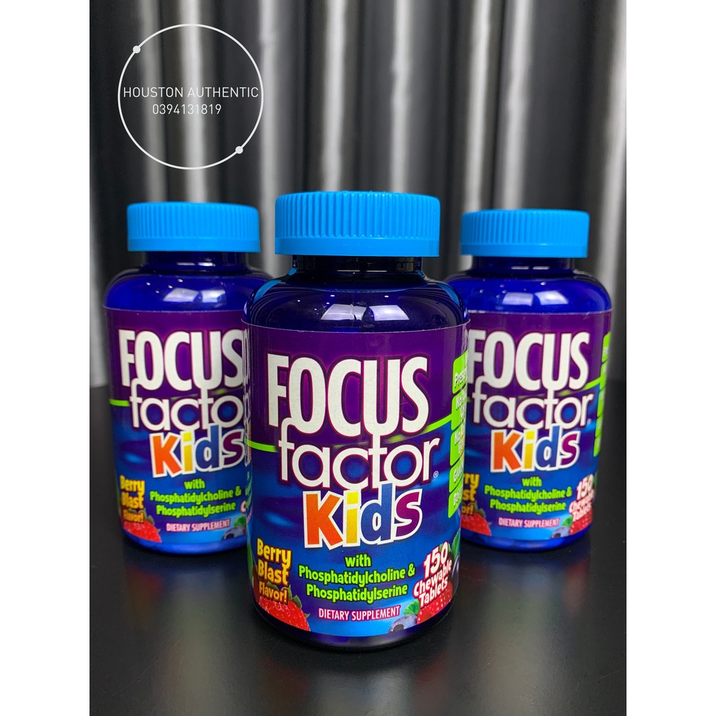 Kẹo bổ não cho bé Focus Factor Kids 150 viên _ Live mua hàng tại Mỹ