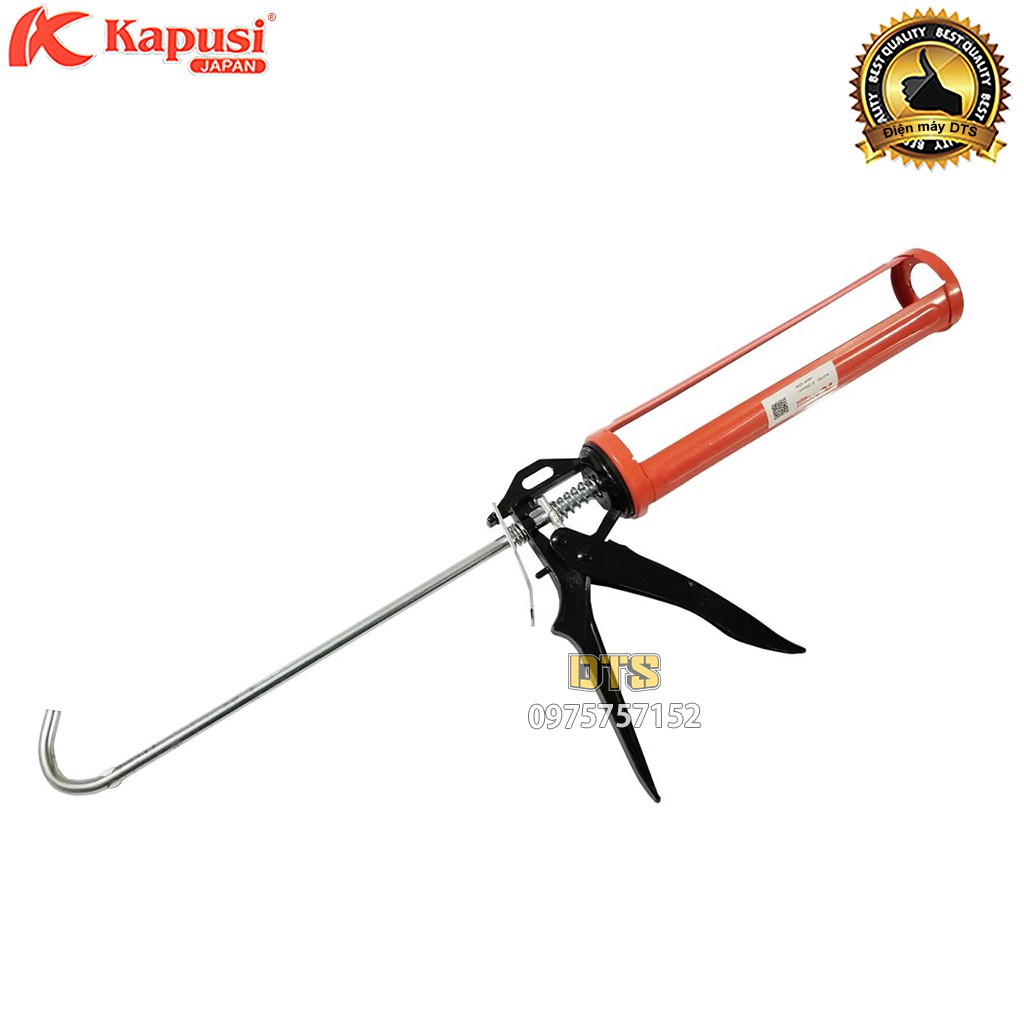 Súng bơm keo silicon tiêu chuẩn Kapusi JAPAN, súng bắn keo silicon thân xương thép siêu bền chắc chắn, dễ dàng sử dụng