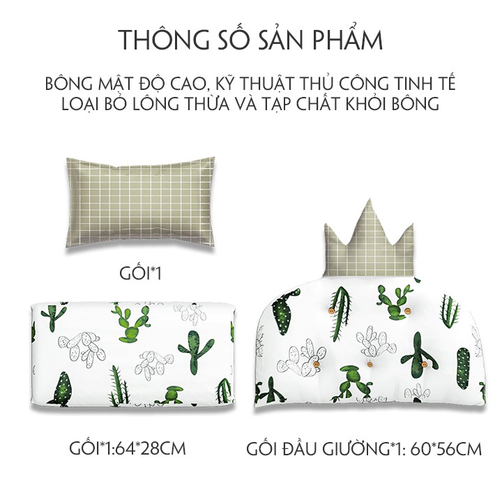 Bộ quây cũi vải dành cho cũi gỗ 105x60cm thiết kế vương miện họa tiết dễ thương-Kiwi.baby.shop