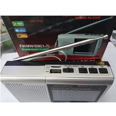 Đài FM Radio Sony Mini SW-515, đọc USB, thẻ nhớ