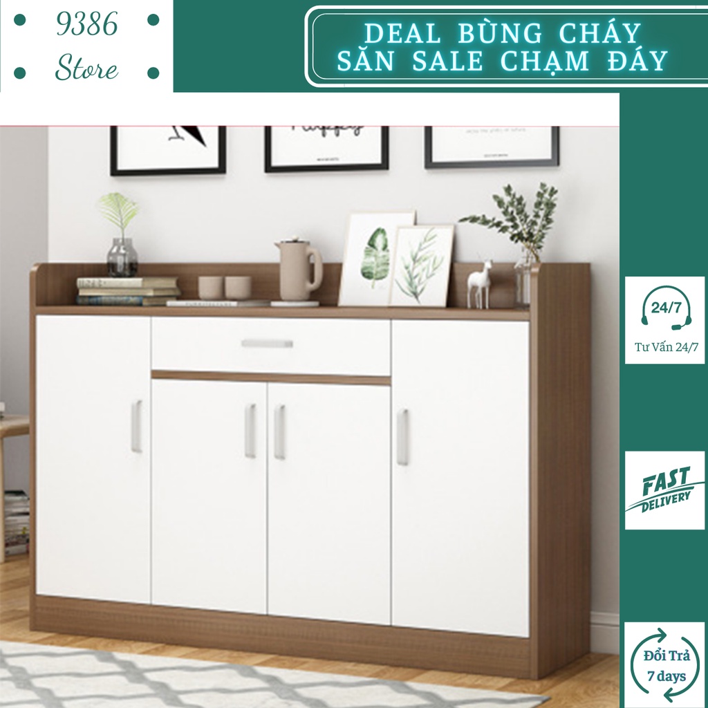 Tủ giày gỗ phong cách hiện đại 4 cánh 1m2 TUR011 9386STORE