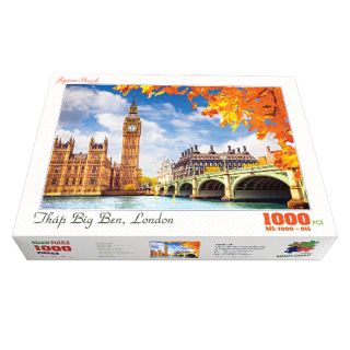 Tranh xếp hình 1000 mảnh minh châu- tháp big ben , pháp