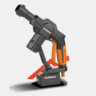 Súng rửa xe tiện lợi cầm tay mini xạc pin lithium chính hãng GUANXIN