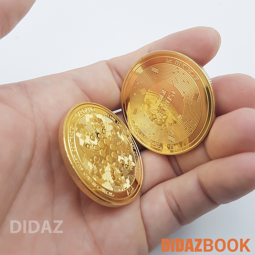 Đồng xu Bitcoin, Cardano ADA phiên bản đặc biệt, đồ sưu tầm, trưng bày, lưu niệm, quà tặng khách hàng, hội nhóm