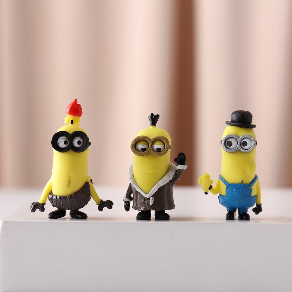 Bộ 10 Tượng Minions Bằng Nhựa PVC Trang Trí Bàn Làm Việc
