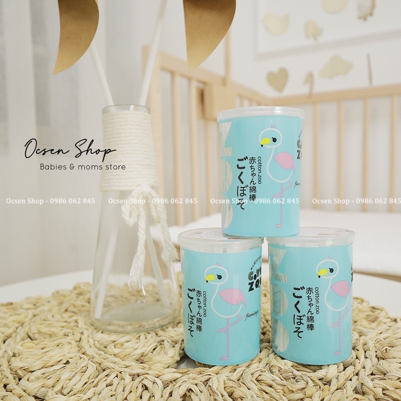 Tăm bông thân giấy COTTON ZOO 200 que Giraffe