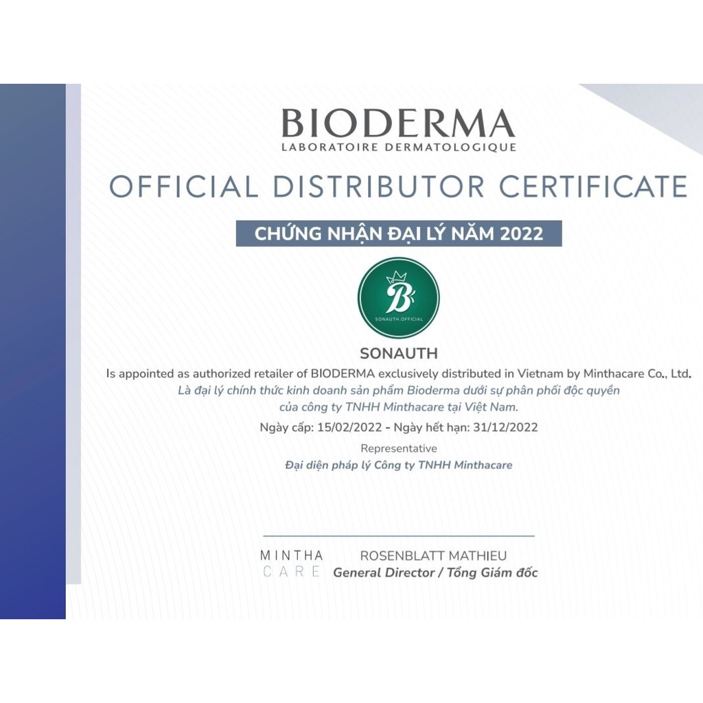 Tẩy trang Bioderma Sebium H2O